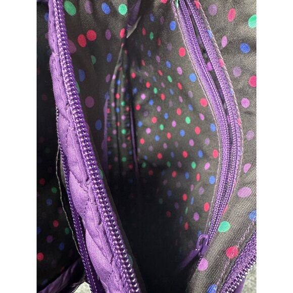Vera Bradley Small Crossbody Bag Hipster Elderberry Purple Quilted - Picture 9 of 13
